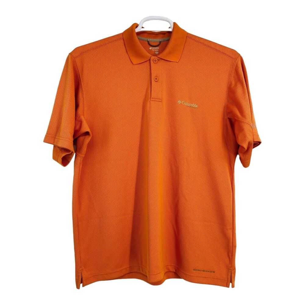 Columbia‎ Polo Shirt Adult Orange Golf Short Sleeve Casual Mens M